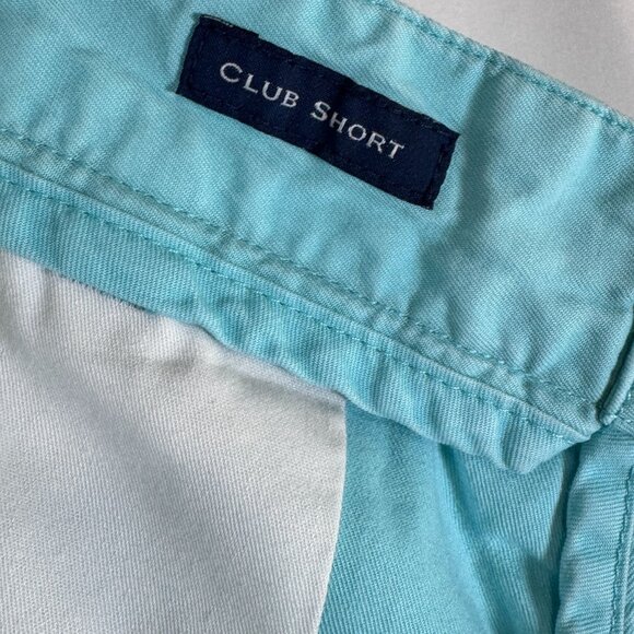 Vineyard Vines Mens Club Short 36 Aqua Blue 100% Cotton Casual Flat Front - Picture 3 of 6